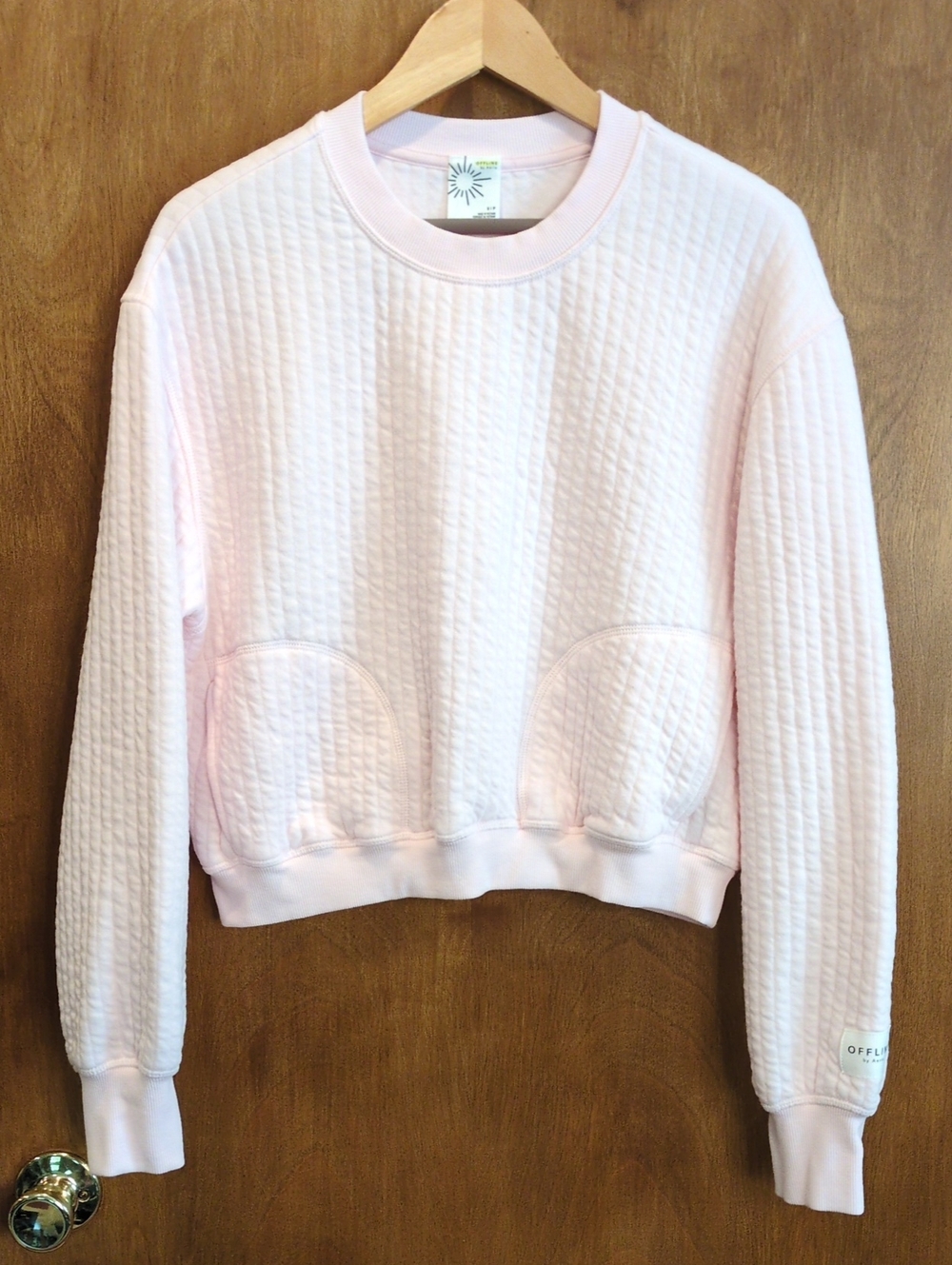 Offline By Aerie Coffee Run Crewneck In Pink Petal Size S - Picture 2 of 8